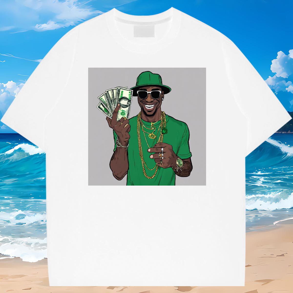 High Quality T Shirts Men XH 230g Cotton Casual Daily Wear Cotton Breathable Short Sleeve Men Tops Tees 2024 Summer Custom Print Oversized Top Tees