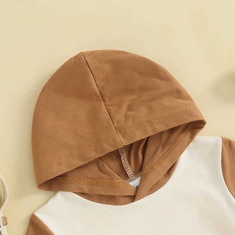 Clothing Sets Toddler Infant baby Boy Summer Clothes Outfit Contrast Color Short Sleeve Hood T-Shirt with Elastic Waist Shorts