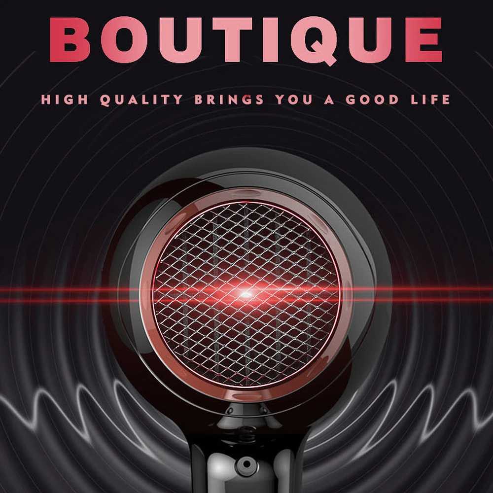 1600W Hair Dryer Professional Salon Hot and Cold Power Air Blowdryer with Air Collecting Nozzle 3 Speed 3 Heat Setting Low NoiseBkl240717