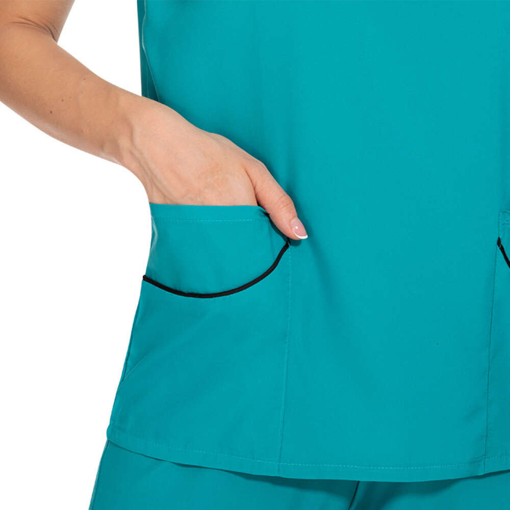 Designer Two Piece Set Women Zip Up Scrubs for Women Uniform New Arrival Long Show Thinness High Elasticity French Popular Temperament Novelty Waist