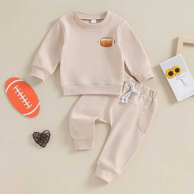 Clothing Sets Autumn Infant Baby Clothing Sets Toddler Boys Long Sleeve Rugby Print Sweatshirt + Pants 2pcs Suit Kids Casual Clothes Set