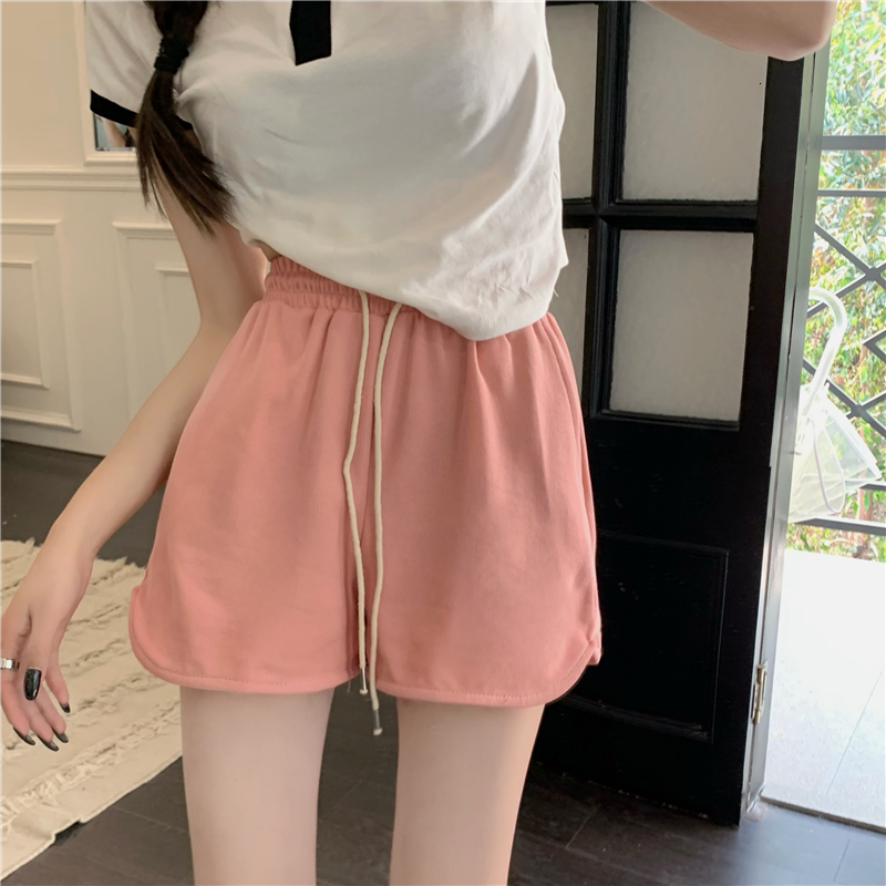 Trimming shape slimming loose sports pants versatile casual straight leg drawstring shorts