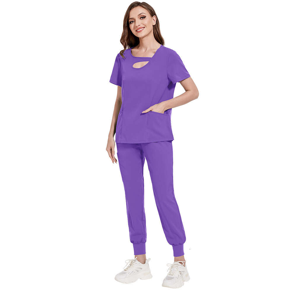 Niaa Hinn Scrubs Set New Arrival New Product Non-ironing High Elasticity French Washable Gentle Wind Versatile Leisure Time Loose Novelty Temperament