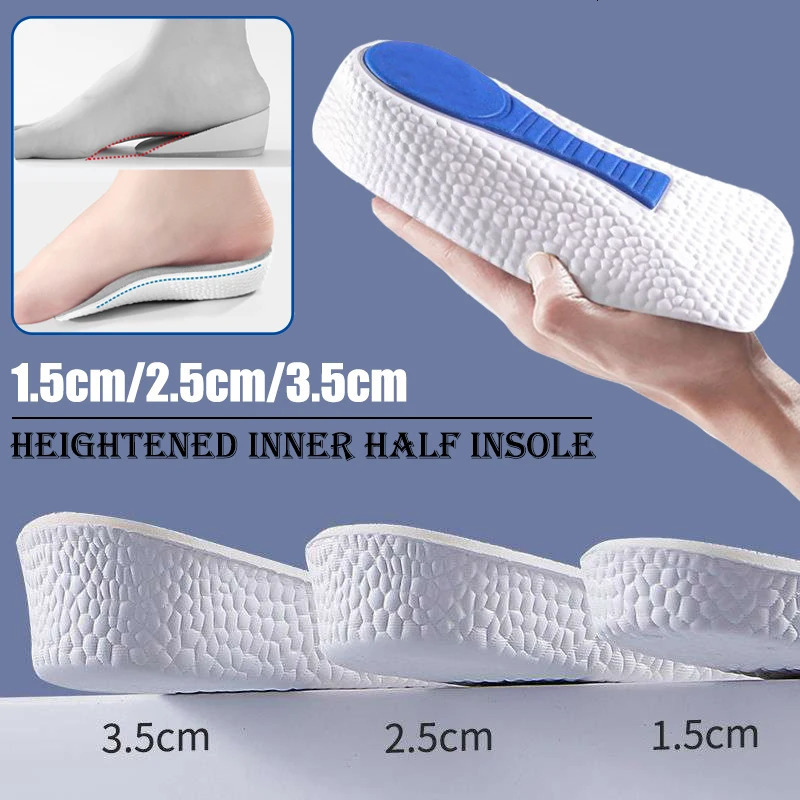 1535CM Invisible Height Increasing Insole Orthopedic Arch Support Soft Elastic Light Weight for Men Women Shoes Pads 240711