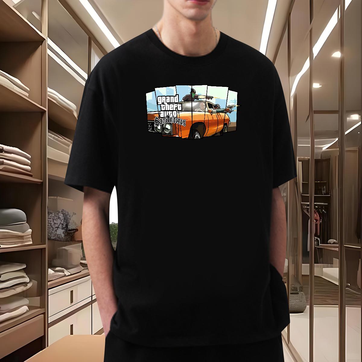 Classic T shirt racing 230g Cotton Oversized 4XL Men Clothes T-Shirt Daily Wear Cotton Breathable Soft Brand Tshirts