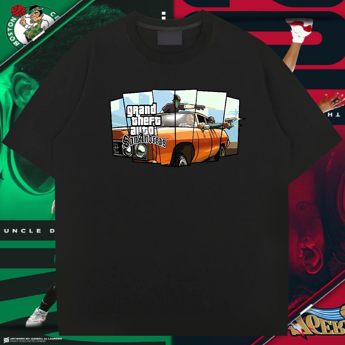 Classic Casual T-Shirts for Men racing 230g Cotton Custom Print Plus Size Tshirts Street Breathable Crew Neck 5A Tops