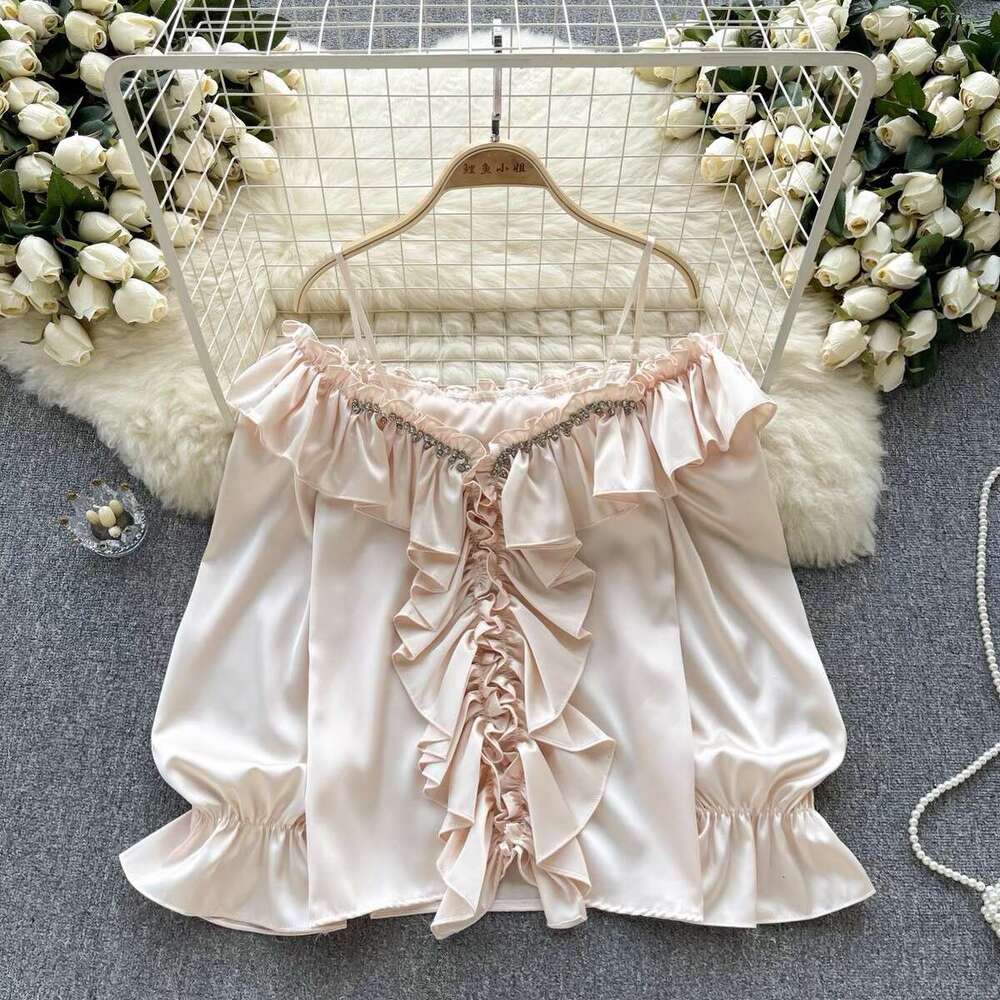 High Street Loose Versatile Long Sleeve Tee Shirts Summer Printing Short Sleeve Women Short Backless Lace Stretch Casual Undershirt Women's T Shi