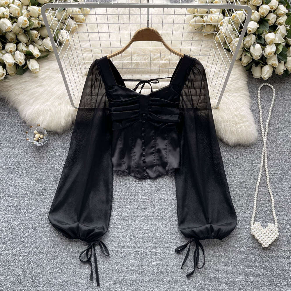 Short-sleeved Long Sleeve Tee Shirts Harajuku Print Vintage Sports Fitness Turtleneck Chiffon Round Neck Stretch Casual Undershirt Women's T Shir