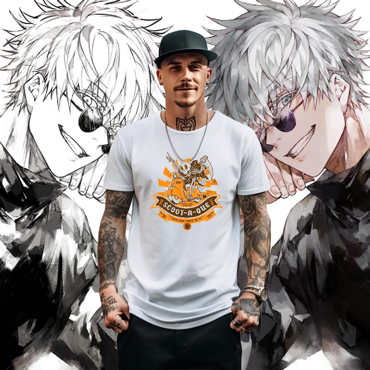 5A Tshirts Skeleton 230g Cotton Cotton Breathable Soft Spring Summer T Shirts Men Plus Size Custom Factory Direct Tops Shirt