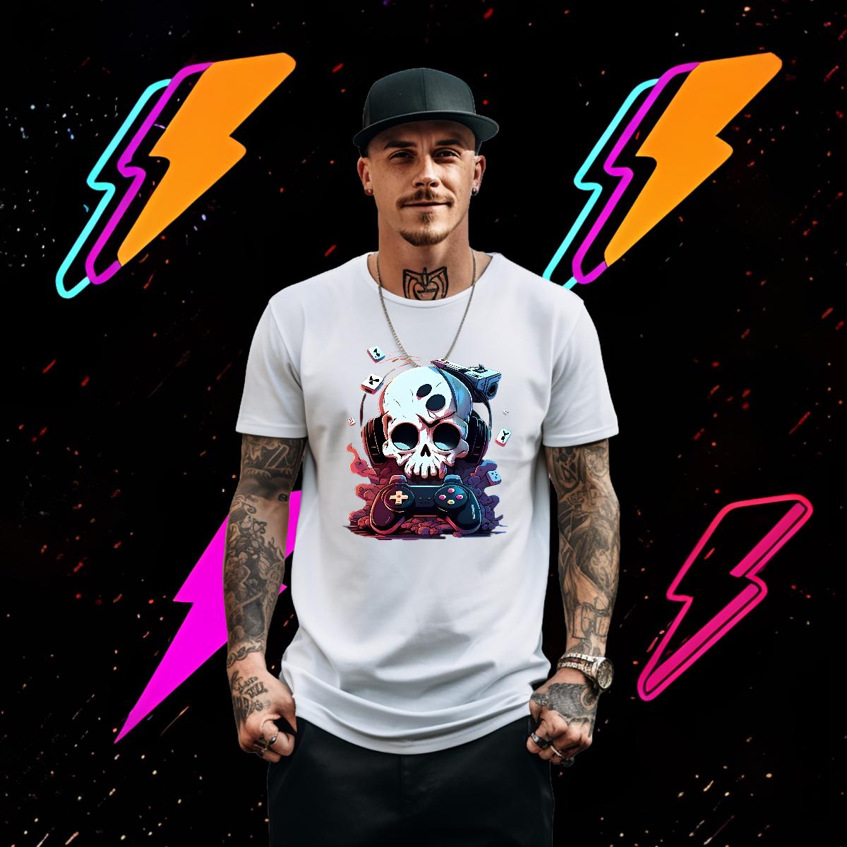 Comfortable Couples T Shirts Skeleton 100% Cotton 230g 180g Cotton Hip Hop Men T Shirts Custom Big Size DIY Tops
