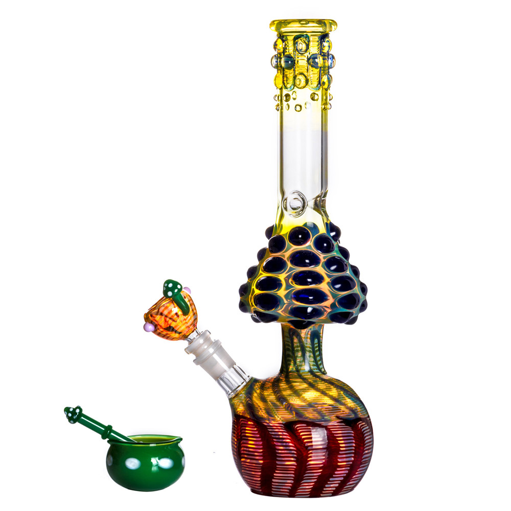 Thick Glass Bongs mushroom hookahs bubbler smoking water pipe diffuse downstem heady oil dab rigs