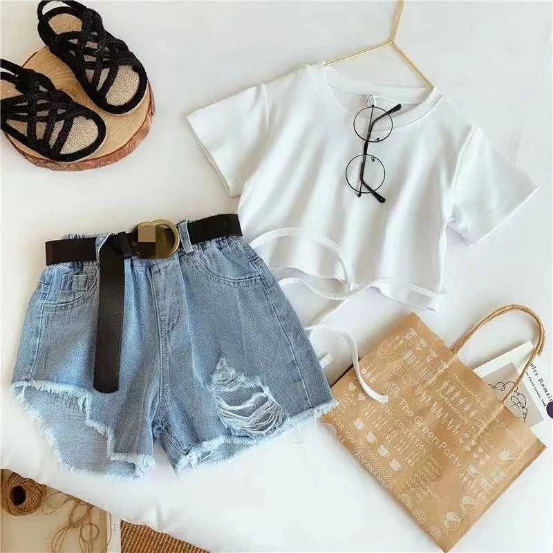 Clothing Sets Clothes For Girls Summer Fashion Kids Girls Clothes Sets 2Pcs Outfits Clothing For Girls Tracksuit Suit For Girls Children 4-10T