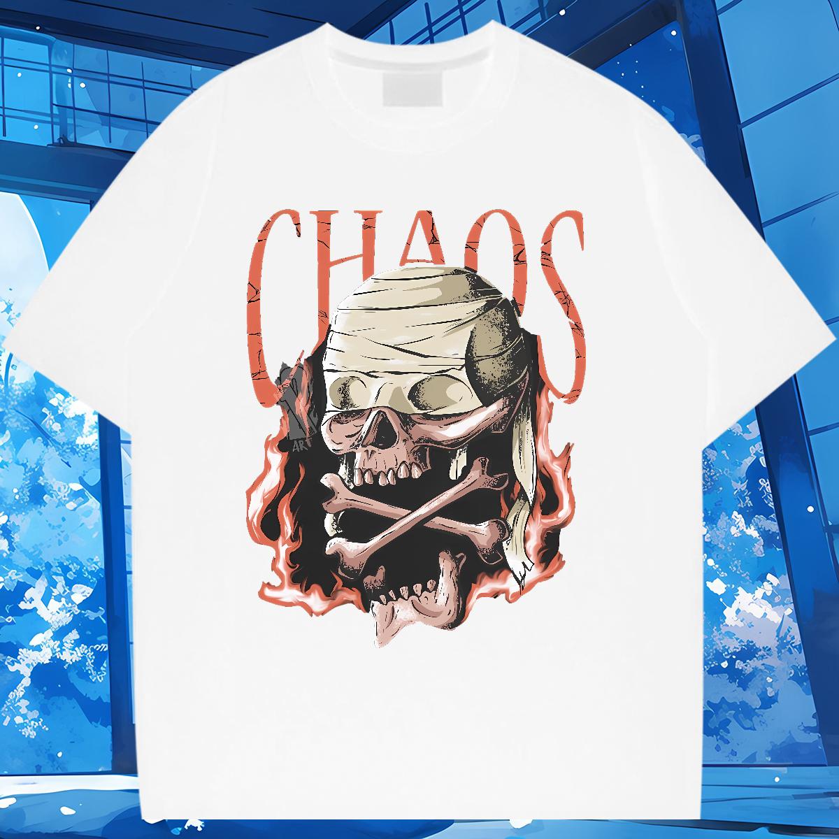 Fashion Designer T-Shirts Skeleton 100% Cotton 230g Oversized Street Casual Tshirt for Man Woman Cotton Breathable Soft Loose