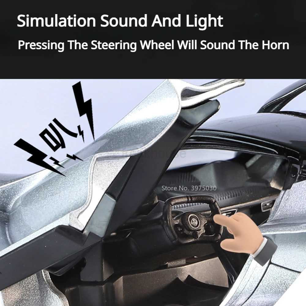 1/24 Scale Lotus Evija Sports Car Model Toy Alloy Diecast Simulation Electric Vehicles with Pull Back Sound Light Gifts for BoyCL240717