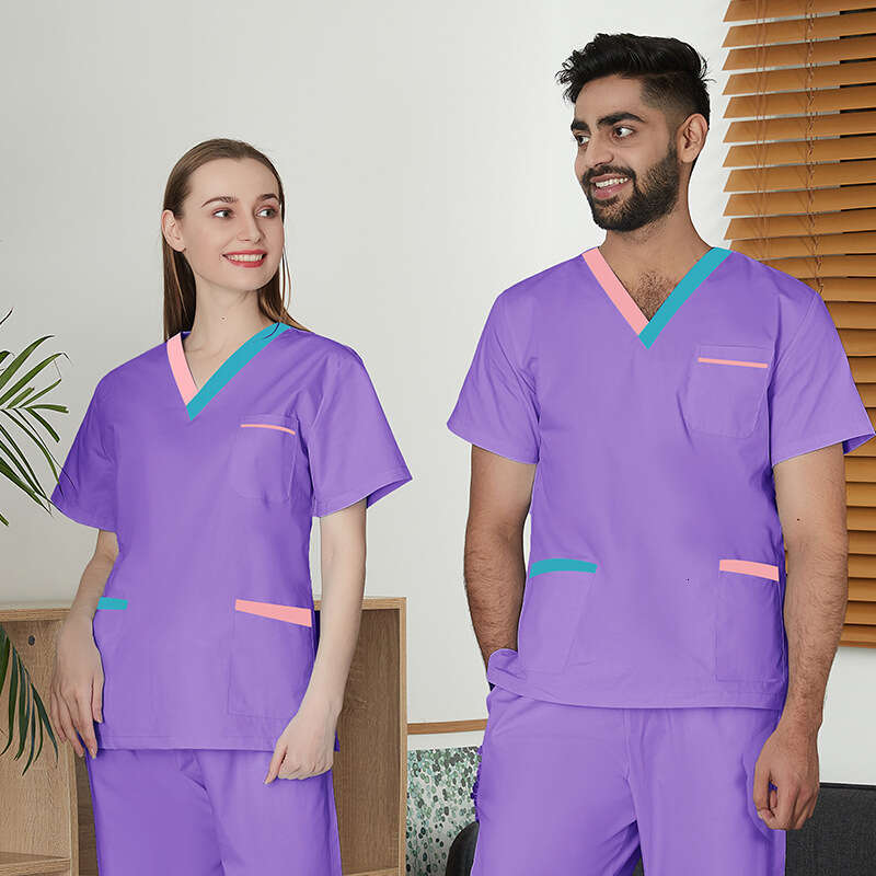 Niaa Hinn Scrub Set Two Piece Set Women Undefined Scrubs for Women Uniform New Arrival French Long Ventilation Fashion Loose Self-cultivation Short Bi