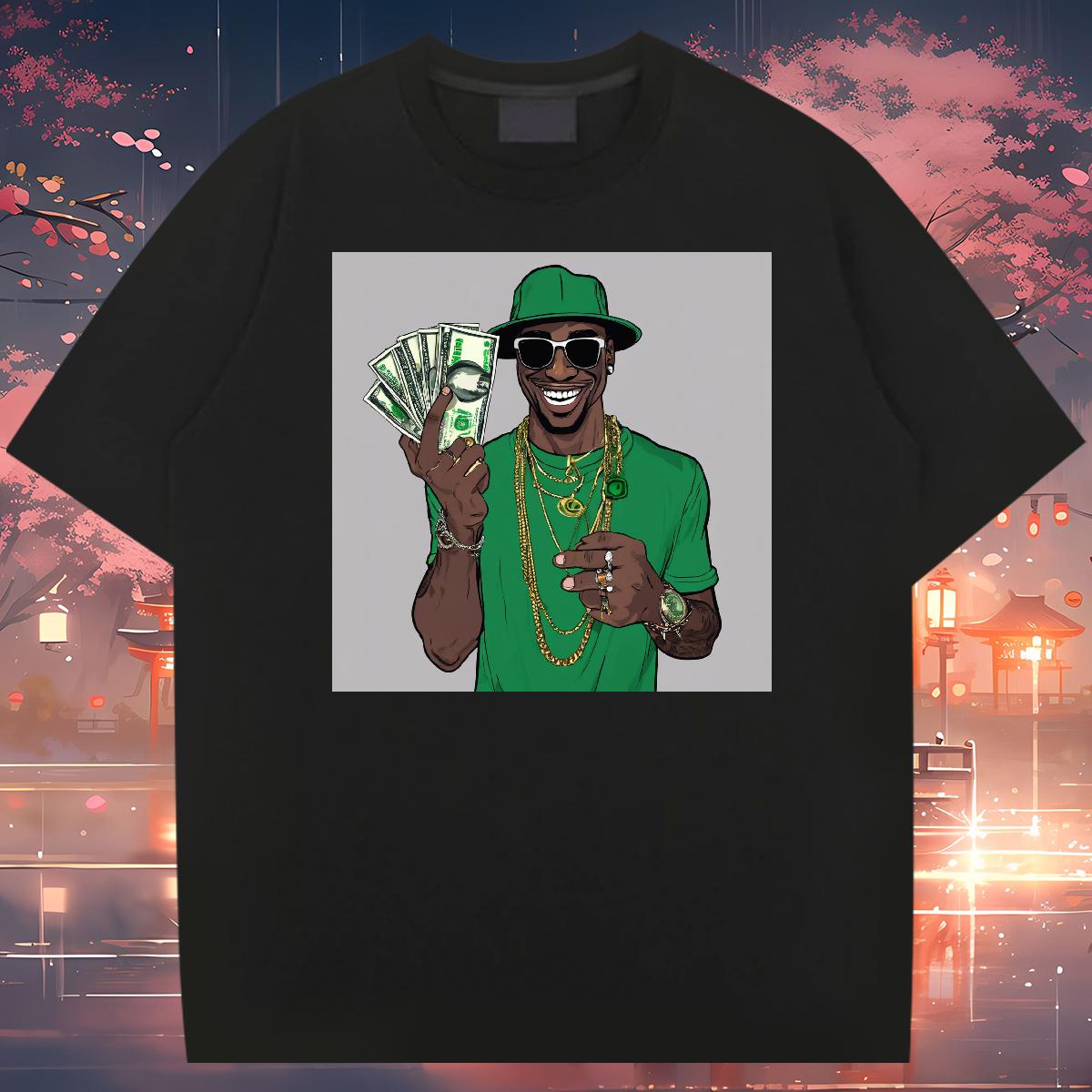 Wholesale T Shirts Men XH 230g 100% Cotton DIY Logo Oversized Street wear Hip Hop Mens Tshirts Round Neck Short Sleeve Cool