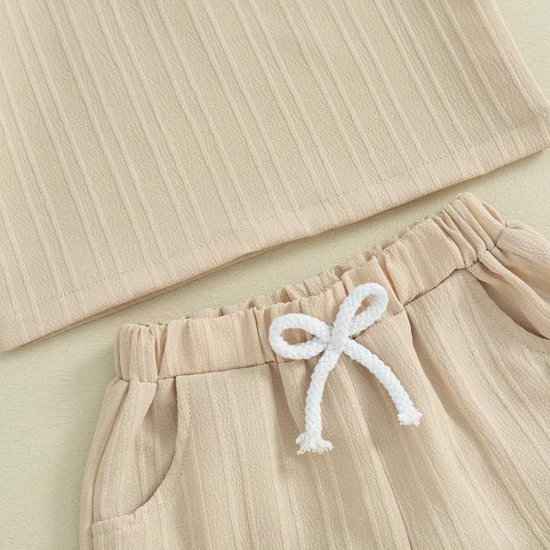 Clothing Sets 0-4Y Boys Girls Clothing Sets Summer Solid Color T-shirts+Elasctic Shorts Kids Clothes Casual Clothing Sets for Children