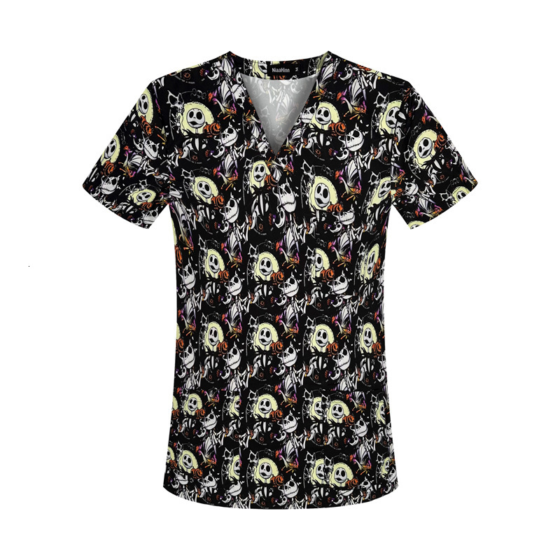 Scrubs for Women Uniform Undefined Two Piece Set Women Scrubs New Product Non-ironing Gentle Wind Versatile Popular Sexy Loose Short Bifurcated
