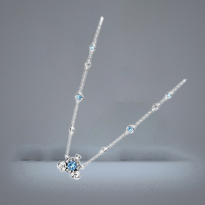 Designer Jewelry 925 Silver Necklace heart Pendant fit P Couple Pumpkin Car New Product Blue Moon love Necklaces European St