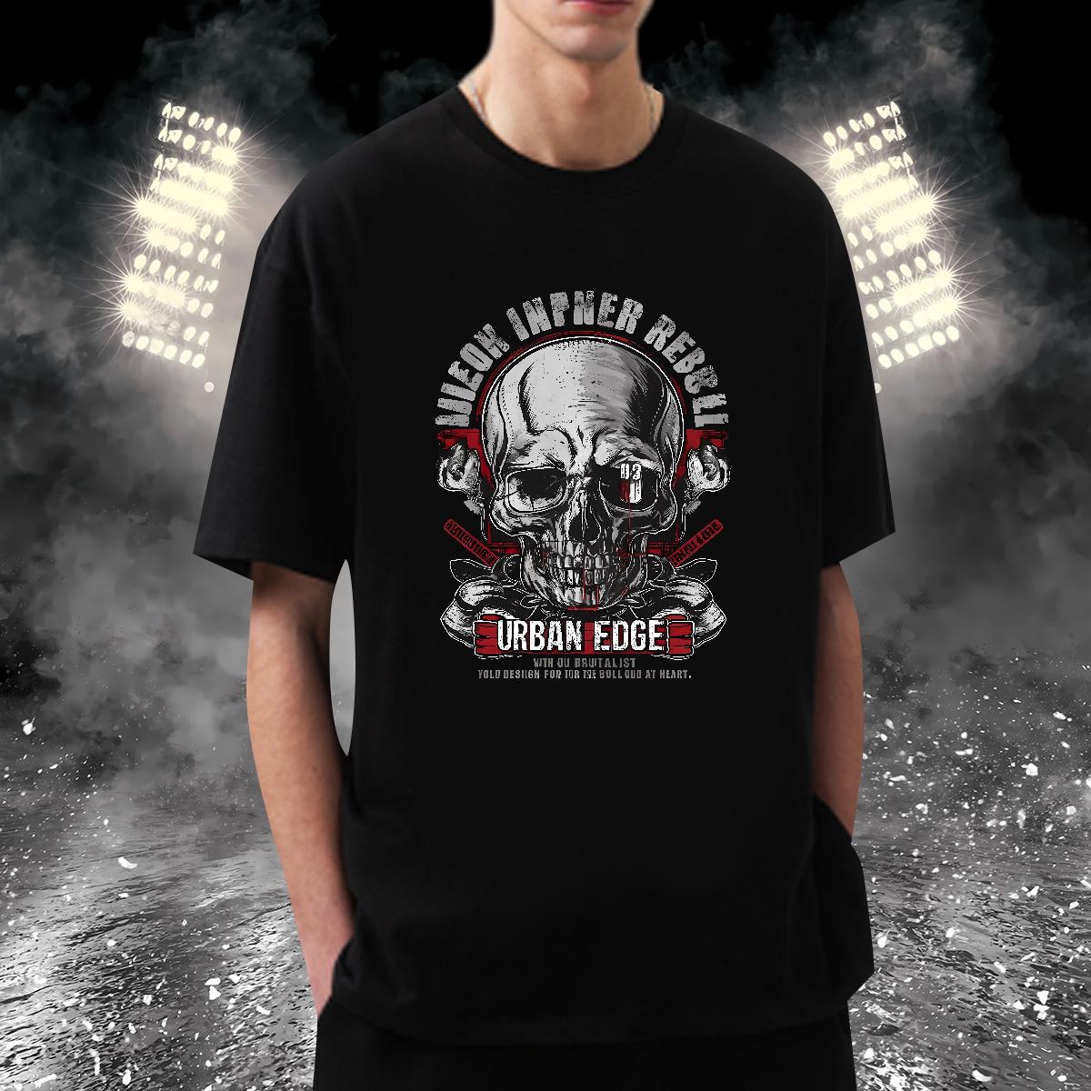 Comfortable Men T Shirts Skeleton 230g 100% Cotton Outdoor Short Sleeve Cotton O-Neck Men Clothes T-Shirt New Designer Custom Printing Tee Shirt