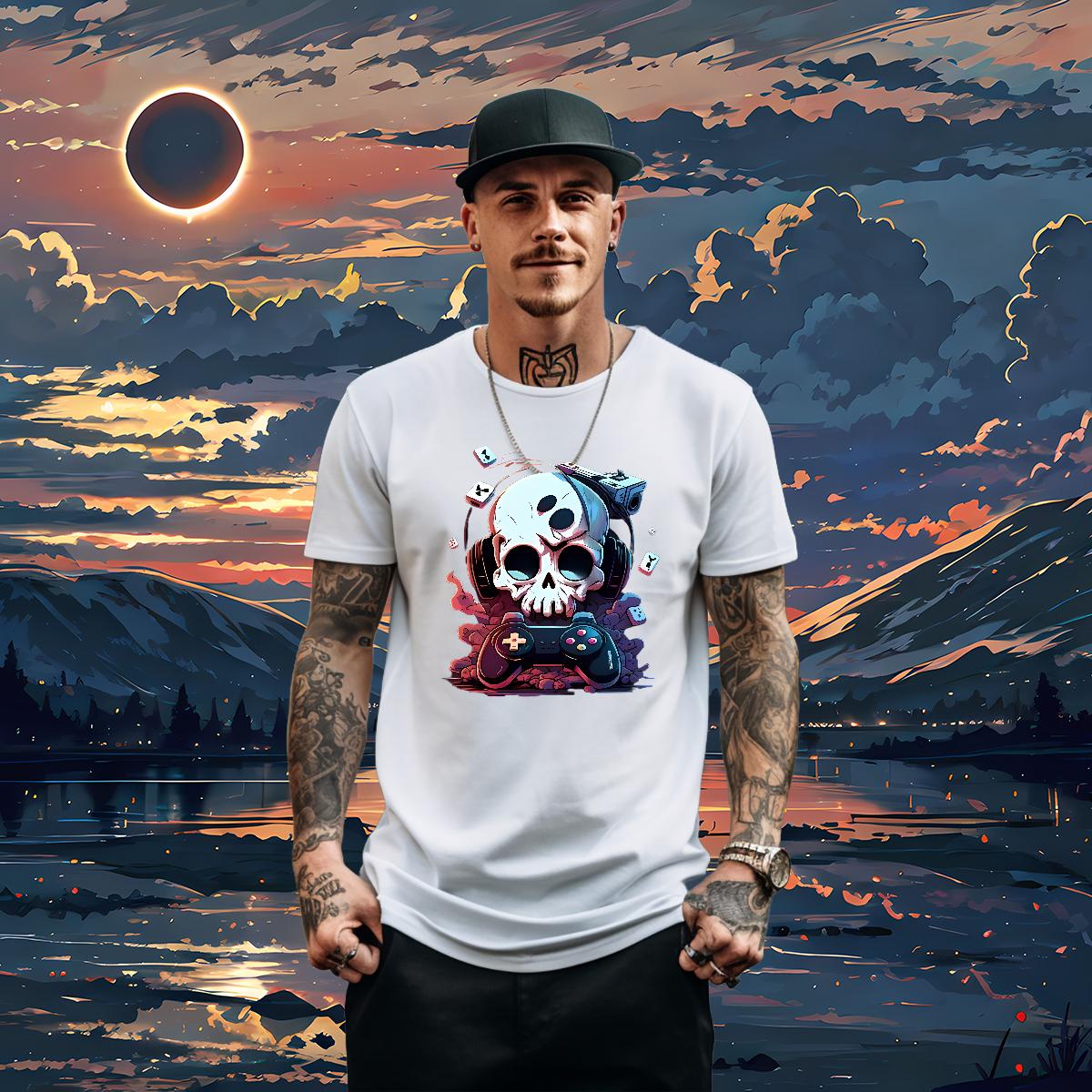 High Quality Tshirt for Man Woman Skeleton 100% Cotton 230g Breathable Crew Neck Sport T Shirts Men Cartoon Print New Designer Tops Shirt