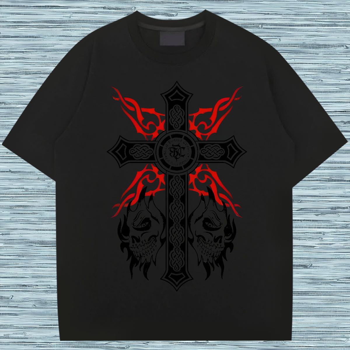 Stylist Men T Shirts fathion 230g Cotton Floral Print Daily Wear Men Clothes T-Shirt 180g Cotton Wholesale