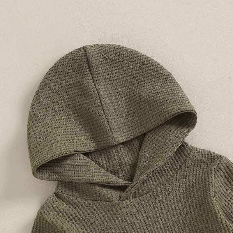 Clothing Sets Baby Boy Clothes Set Autumn Spring Toddler Girl Clothes Solid Color Long Sleeve Romper +Elastic Pants Infant Fashion Baby Outfit