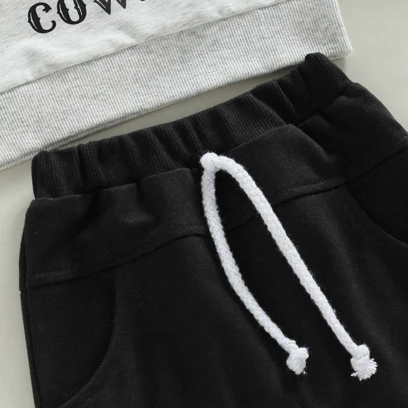 Clothing Sets Baby Clothes Newborn Boy Spring 2Pcs Set Letter Cattle Print Top Pants fall Outfits Clothes Baby Girls Clothing Suit