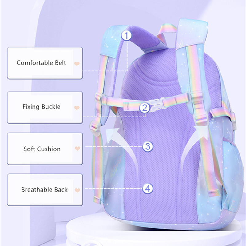 Kawaii School Backpack for Girls Cute School Bags Waterproof Bookbag Teens Elementary School Student Book Bag Mochilas Escolares