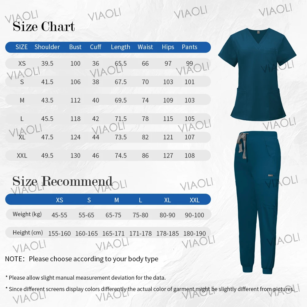 Multicolor Scrubs Uniform Short Sleeve TopsPants Nursing Uniform Women Pet Shop Doctor Nurse Scrub Set Surgery Workwear 240716