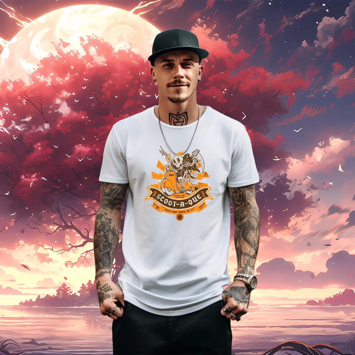Designer Fashion Mens T Shirts Skeleton 100% Cotton 230g DIY Daily Wear Men Tshirts O-Neck Short Sleeve Cotton Wholesale