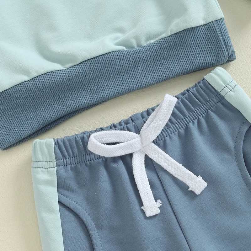 Clothing Sets Baby Boys Autumn Clothes Sets Newborn Toddler Long Sleeve Contrast Color Tops Sweatshirt Elastic Pants Outfits Tracksuits