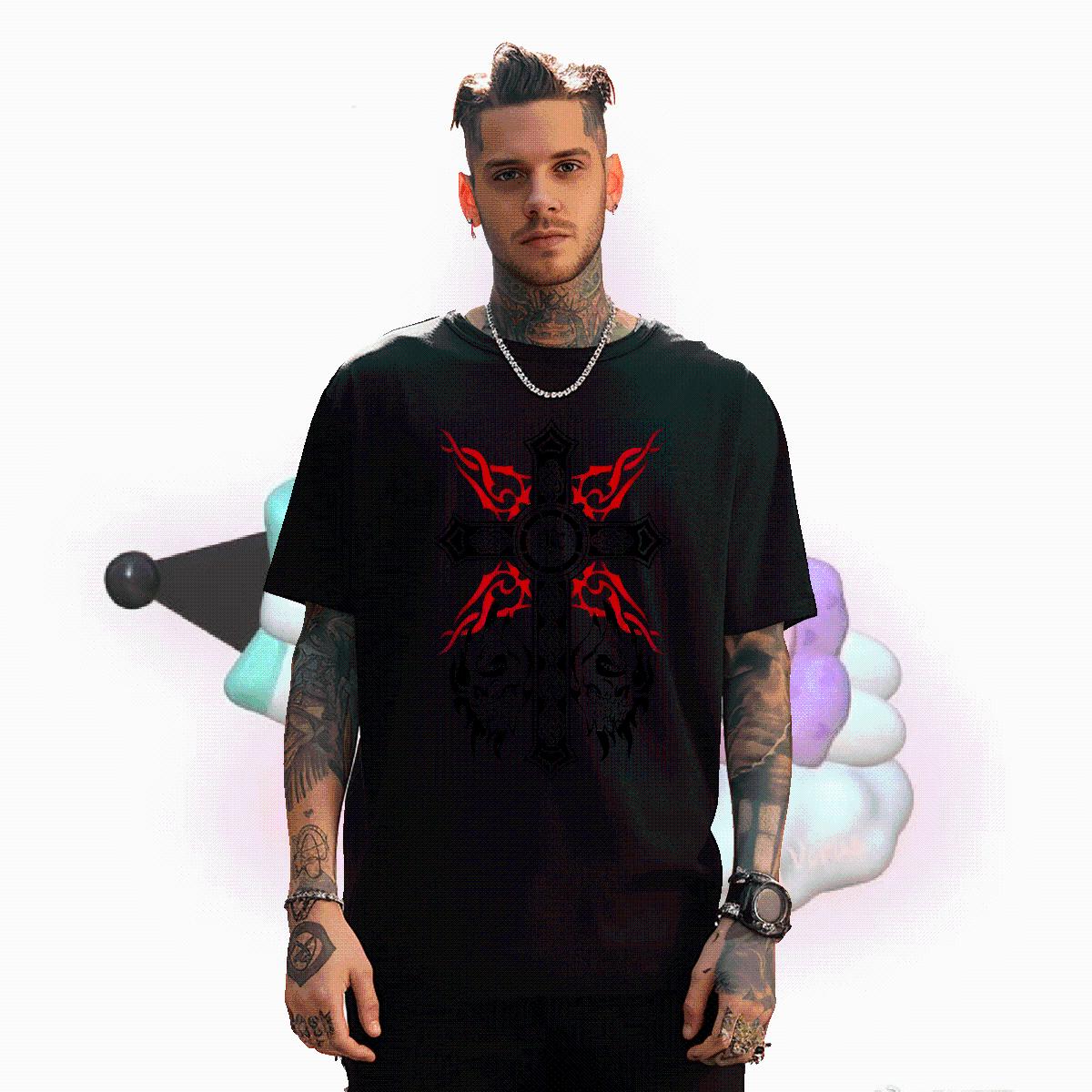 Classic T-Shirts for Men fathion 230g 100% Cotton Hip Hop Street 180g Cotton Men Tees Factory Direct Cartoon Printing S-4XL Tshirts