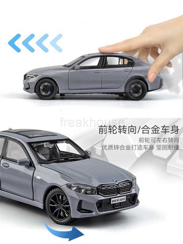 1 32 BMW 320i THE 3 G20 2023 Alloy Model Car Toy Diecasts Casting Sound and Light Car Toys For Children VehicleCL240717