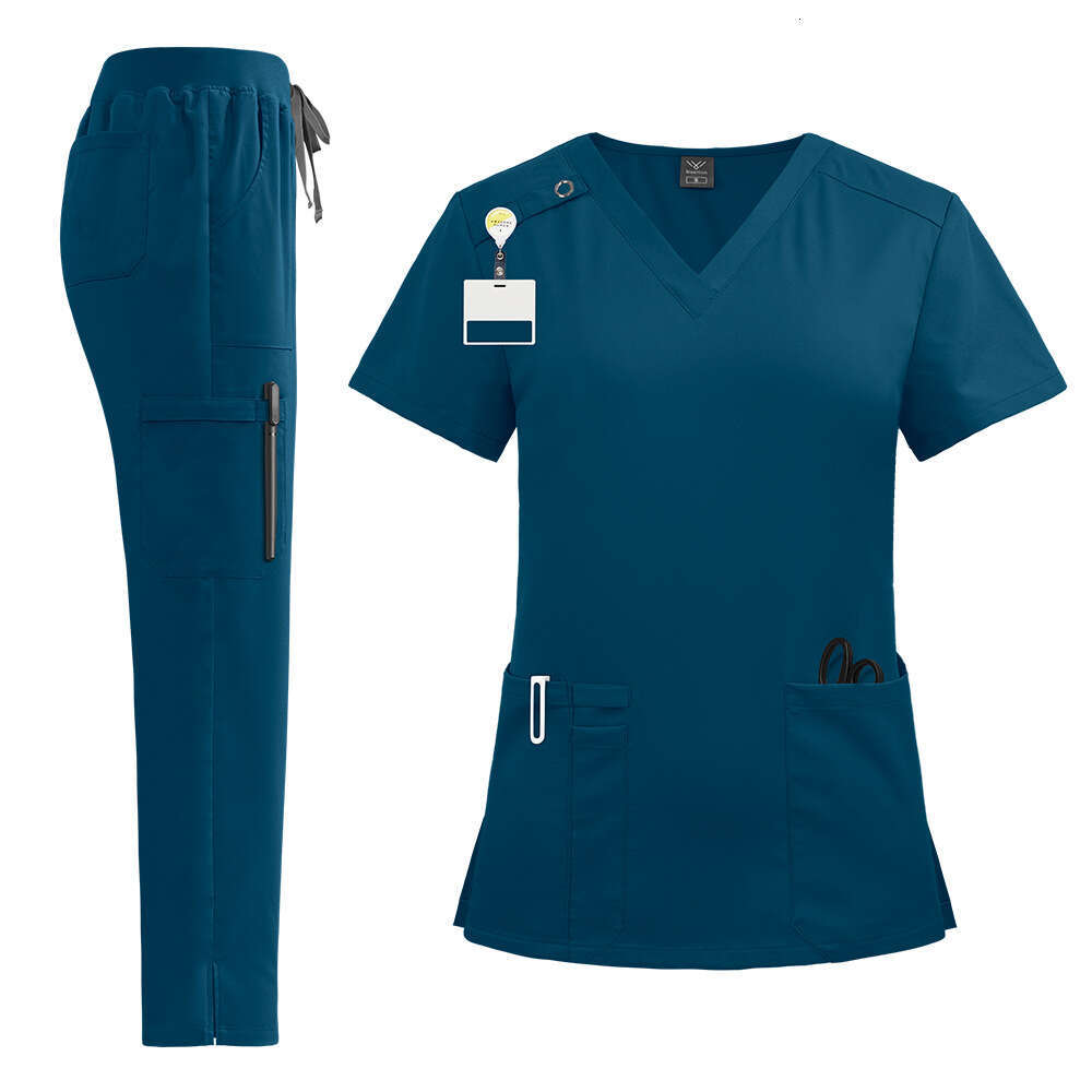 Niaa Hinn Two Piece Set Women Scrubs Set New Product New Arrival Non-ironing Washable High Elasticity Leisure Time Solid New Pattern Sexy Short Novelt