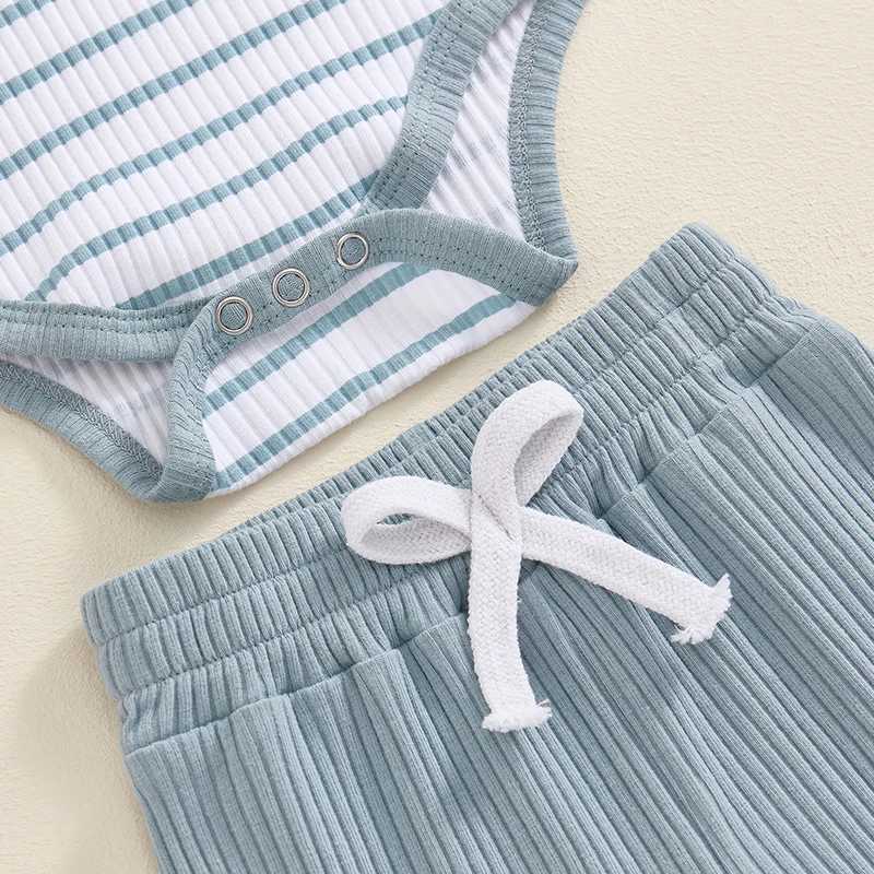 Clothing Sets 0-18M Newborn Infant Baby Boys Clothes Set Long Sleeve Striped Romper with Pants Fall Spring Toddler Clothing Outfits