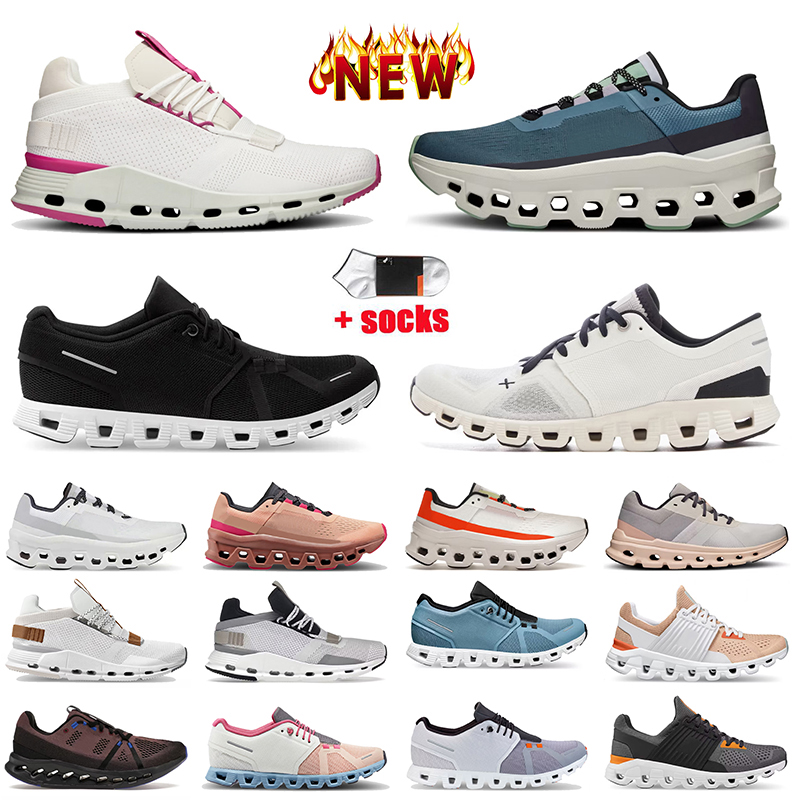 Wholesale Mens Women Designer Running Shoes Nova Pink Pearl Show White Black Monster Trainers Surfer Runners Roger Tennis Shoe Flyer Swift Mesh Jogging Sneakers
