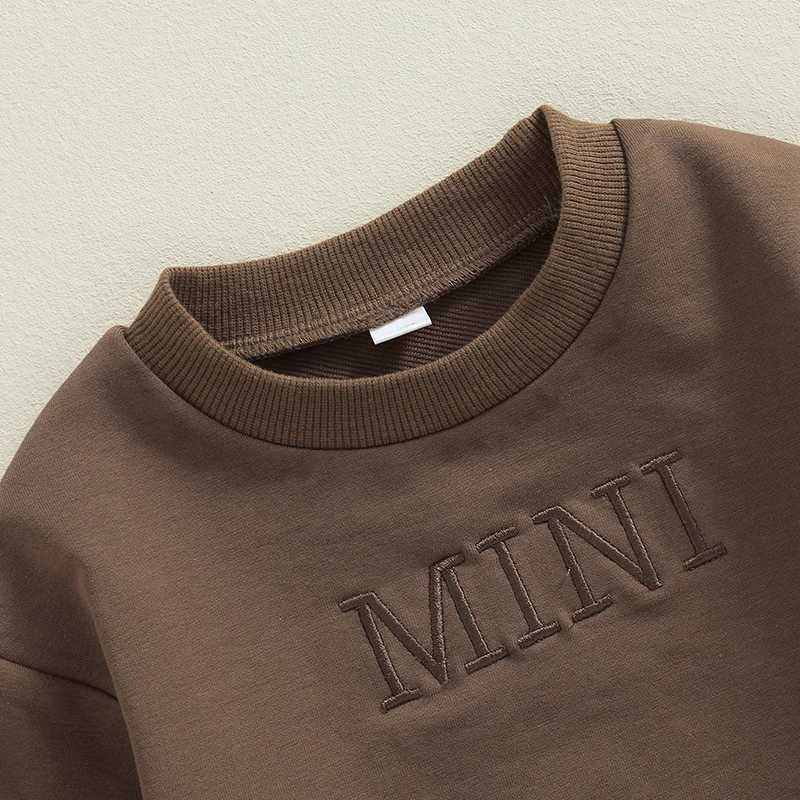 Clothing Sets 2024 Baby Boys Clothes Sets Letter Embroidery Long Sleeve Casual Pullover Sweatshirt+Pants 2pcs Kids Clothes Sports Suits