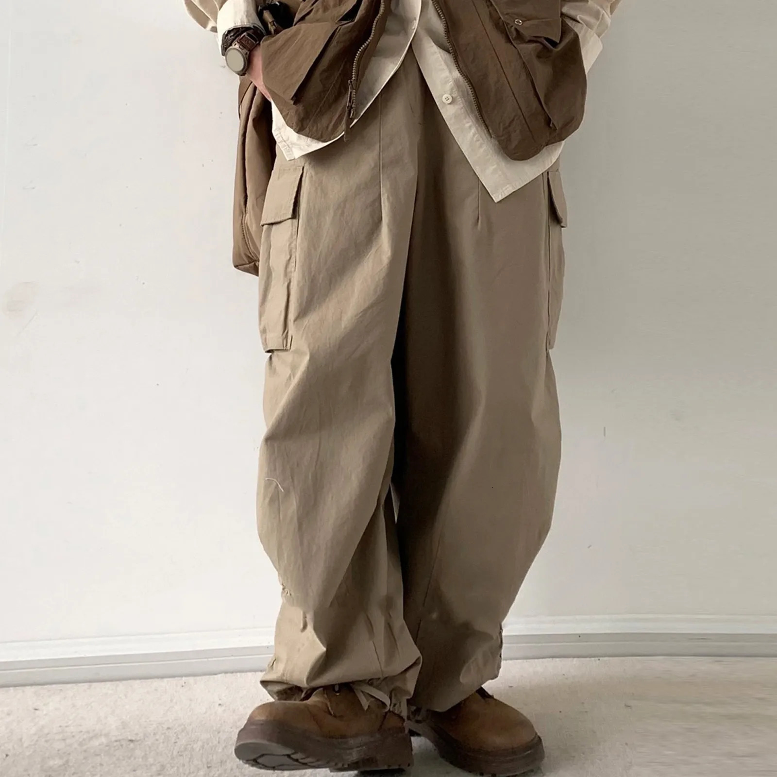 Harajuku Oversized Cargo Pants Men Streetwear Vintage Baggy Trousers Y2k Hip Hop Wide Leg Pants Joggers Casual Sweatpants 240708