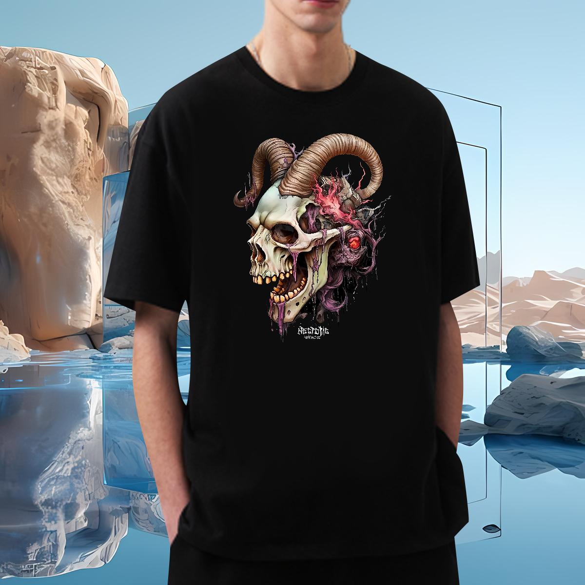 Brand Tshirts Skeleton 230g Cotton 180g Cotton Home Outdoor T-Shirts Skull Wholesale Tee Shirt