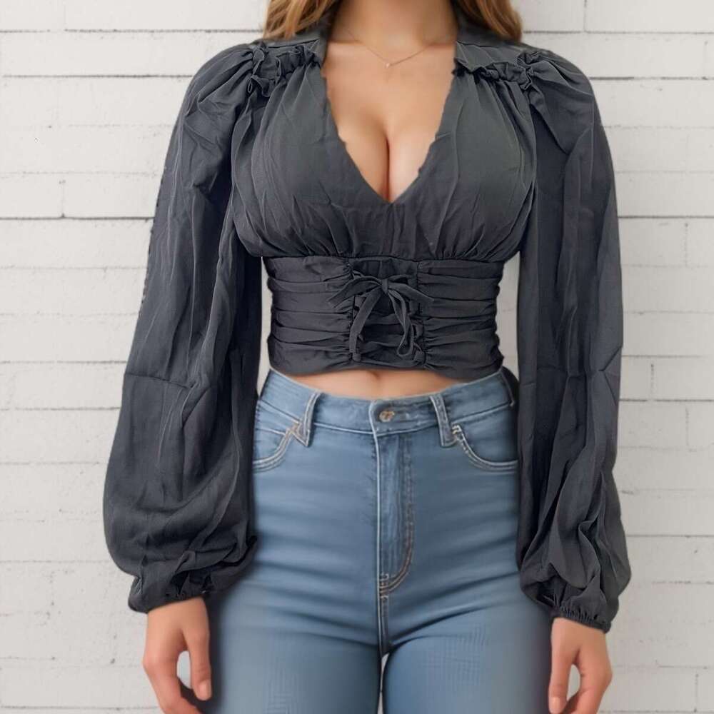 Female Slim Crop Top Casual Harajuku Print Vintage Streetwear Clothes Print Tshirt Plaid Lace Slim-fit Stretch Casual Undershirt Street Activity Crop 