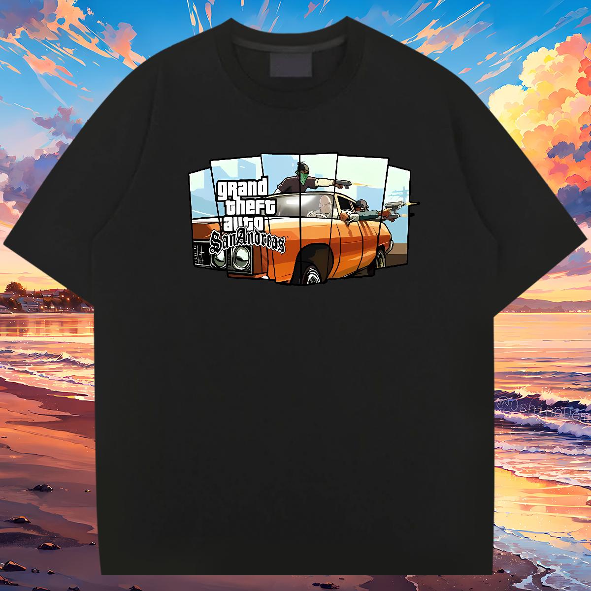 Classic Casual T Shirts Men racing 100% Cotton 230g Custom Big Size Summer Casual Tshirts Short Sleeve Cotton O-Neck Popular