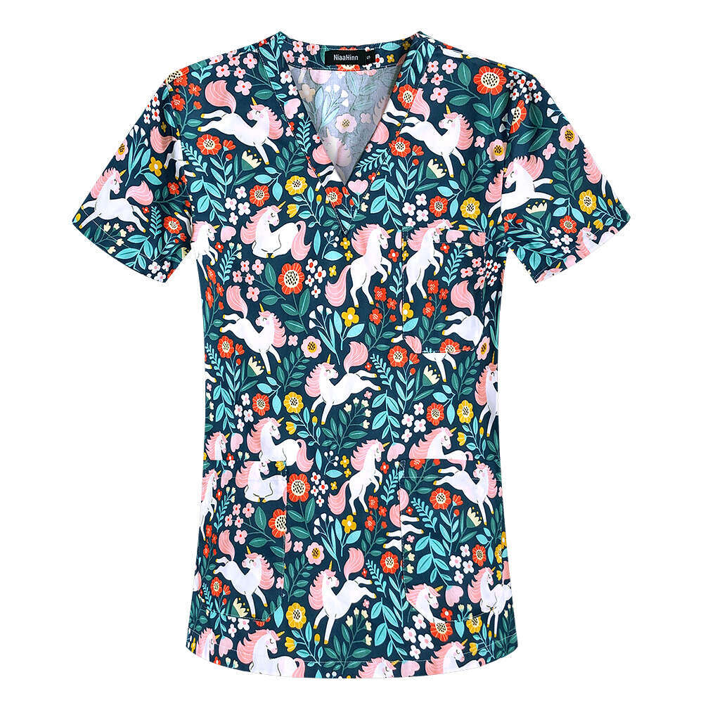 Niaa Hinn Undefined Scrub Set New Product New Arrival Washable Non-ironing Gentle Wind New Pattern Printing Business Affairs Novelty Self-cultivation 