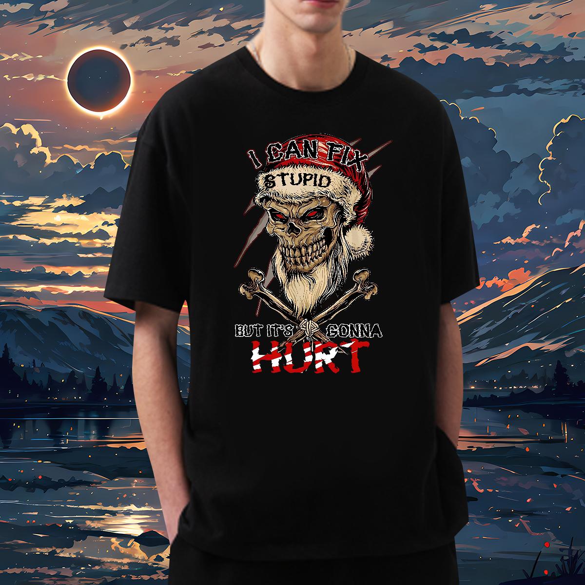 Fashion Design T-Shirts Skeleton 100% Cotton 230g Plus Size Cartoon Men Clothes T-Shirt Street Short Sleeve Cotton O-Neck Cool Design Clothings