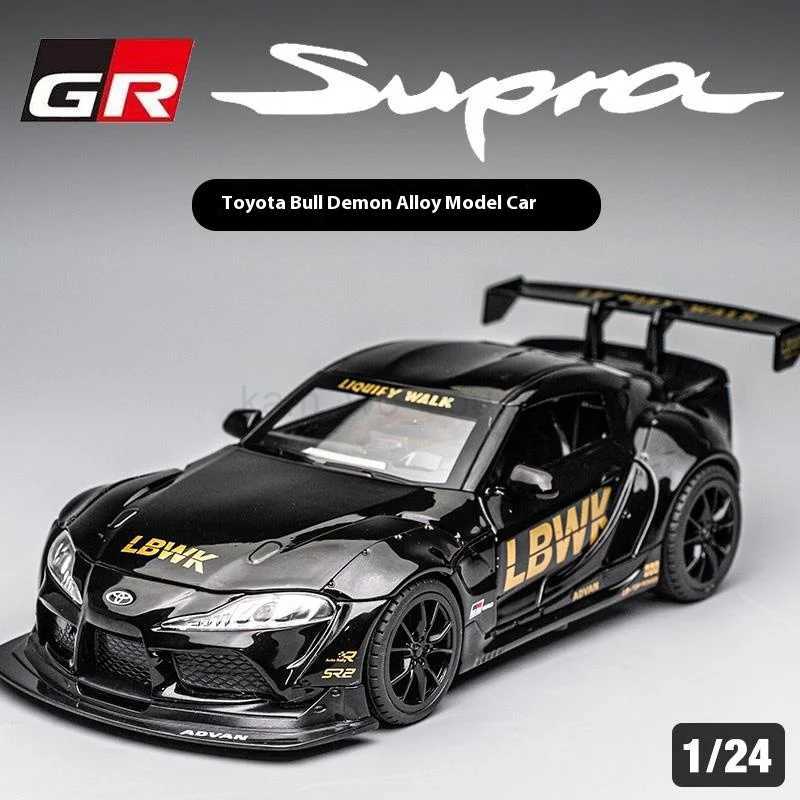 1/22 Scale Toyota Supra Alloy Racing Car Model Diecast Sound Light Car Shop Exhibition Decorations Collect Ornaments GiftboxM240717