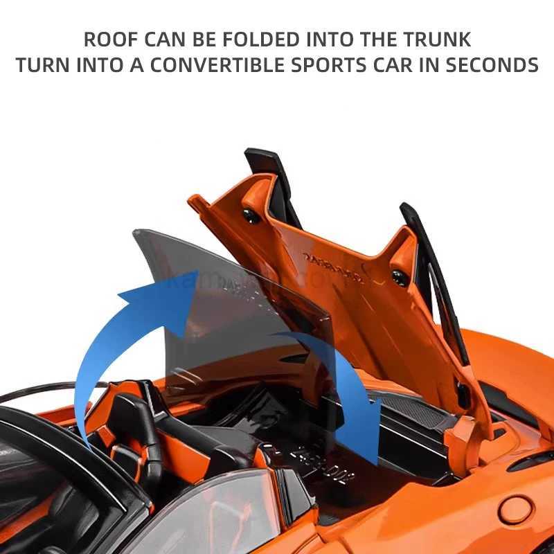 Mclaren 720s 1 24 Super Sportcar Sound Light Miniatures Alloy Diecast Model Car Presents For Boyfriend Toys For Kid Gift MetalM240717