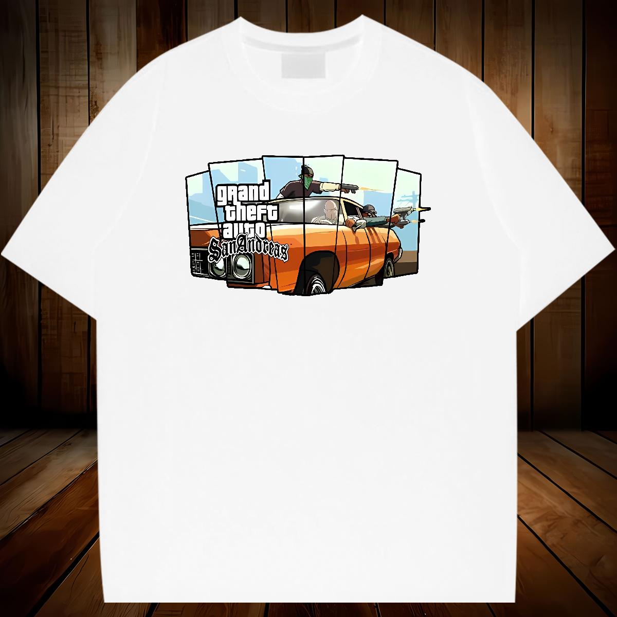 High Quality Man T Shirts racing 230g Cotton Casual Beach Cotton Breathable Men Clothes T-Shirt 2024 Anime Tops Shirt