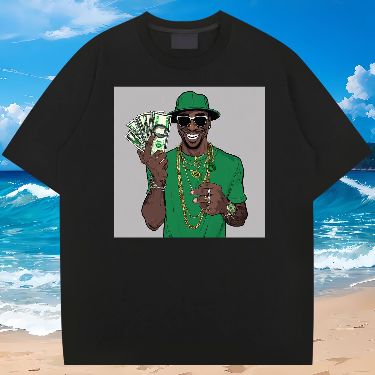 High Quality T Shirts Men XH 230g Cotton Casual Daily Wear Cotton Breathable Short Sleeve Men Tops Tees 2024 Summer Custom Print Oversized Top Tees