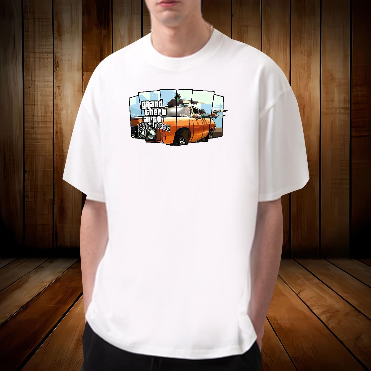 High Quality Man T Shirts racing 230g Cotton Casual Beach Cotton Breathable Men Clothes T-Shirt 2024 Anime Tops Shirt