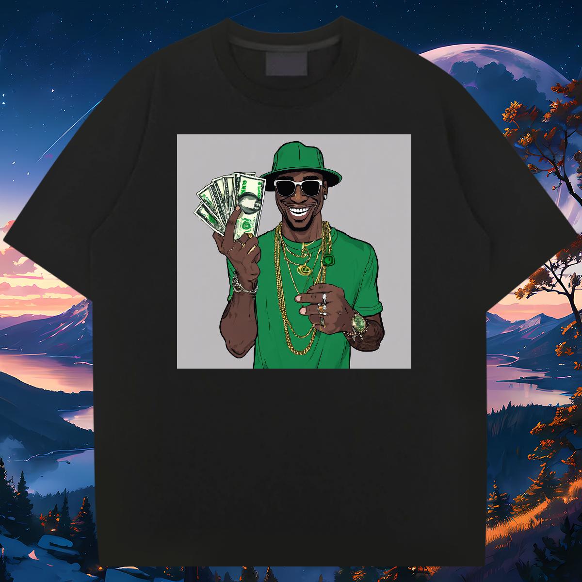 2024 Summer Mens T Shirts XH 100% Cotton 230g Graphic Couples T Shirts Beach Short sleeve Cotton Soft Comfortable Tees